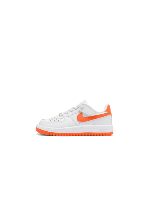 Nike (PS) Force 1 Low EasyOn - White/Safety Orange