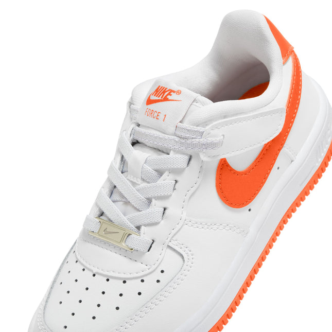 Nike (PS) Force 1 Low EasyOn - White/Safety Orange