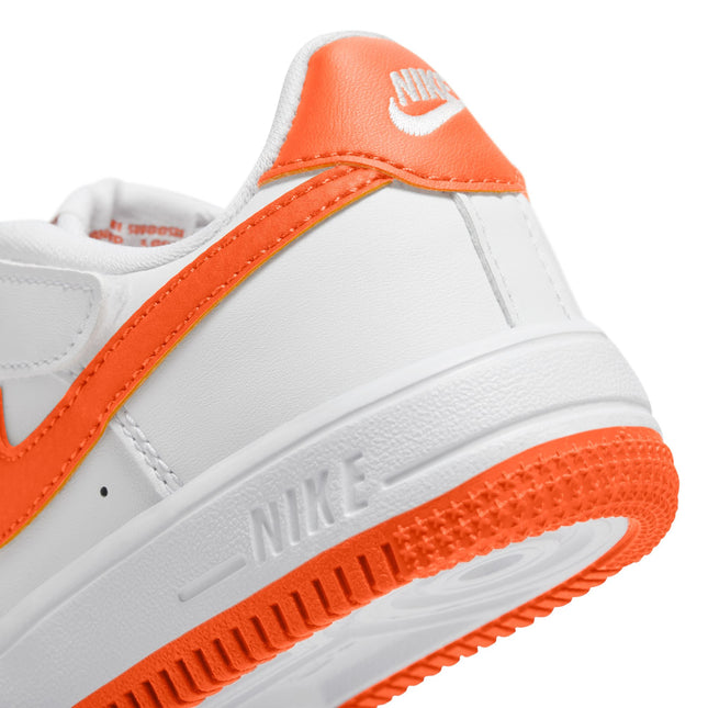 Nike (PS) Force 1 Low EasyOn - White/Safety Orange