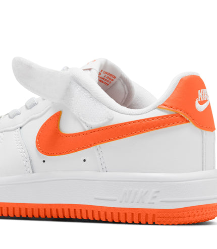 Nike (PS) Force 1 Low EasyOn - White/Safety Orange