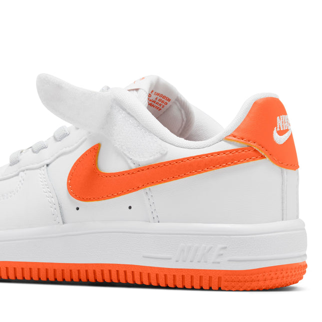 Nike (PS) Force 1 Low EasyOn - White/Safety Orange