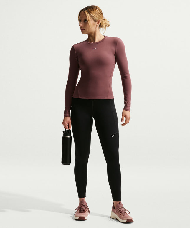 Nike Womens One High-Waisted 7/8 Leggings - Black/White