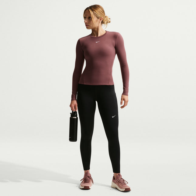 Nike Womens One High-Waisted 7/8 Leggings - Black/White