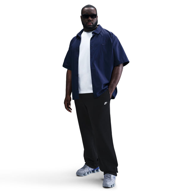 Nike Mens Club Open-Hem Sweatpants - Black