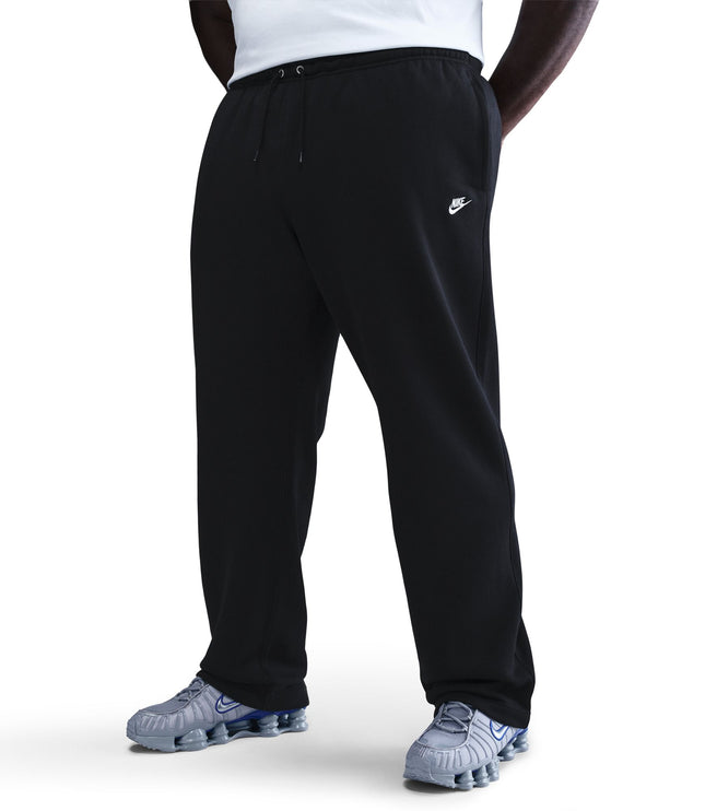 Nike Mens Club Open-Hem Sweatpants - Black