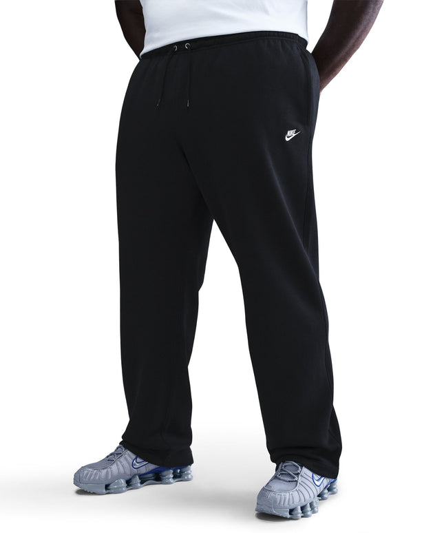 Nike Mens Club Open-Hem Sweatpants - Black