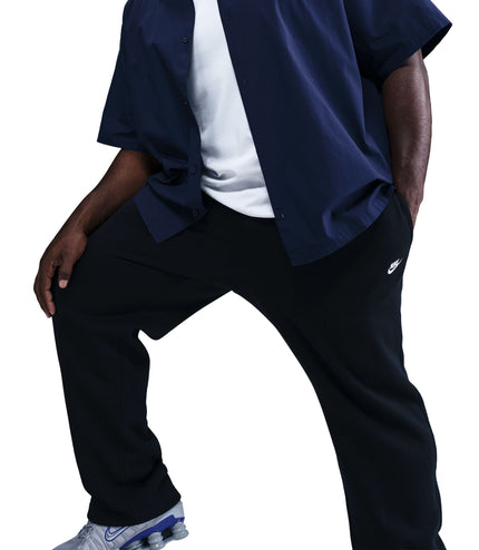 Nike Mens Club Open-Hem Sweatpants - Black