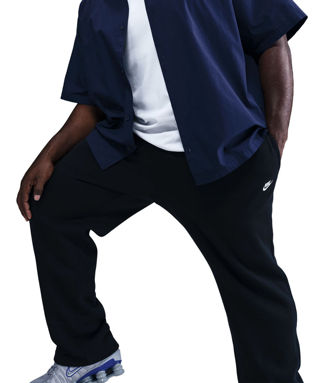 Nike Mens Club Open-Hem Sweatpants - Black
