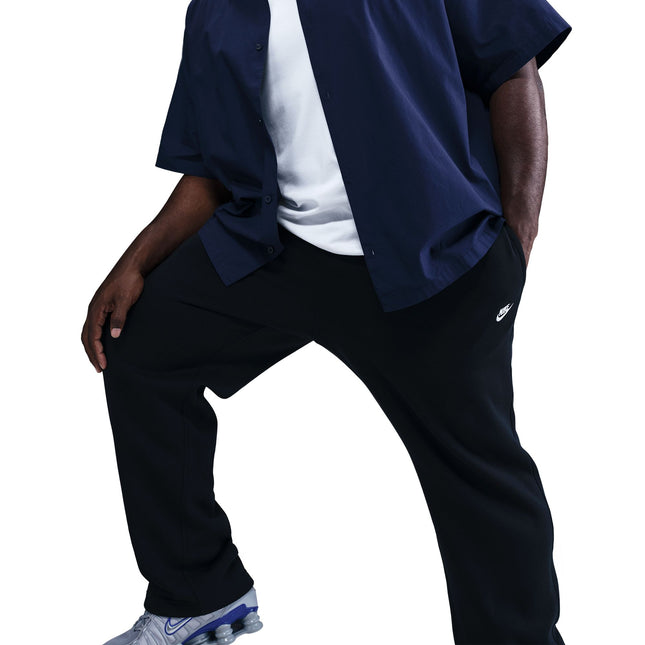 Nike Mens Club Open-Hem Sweatpants - Black