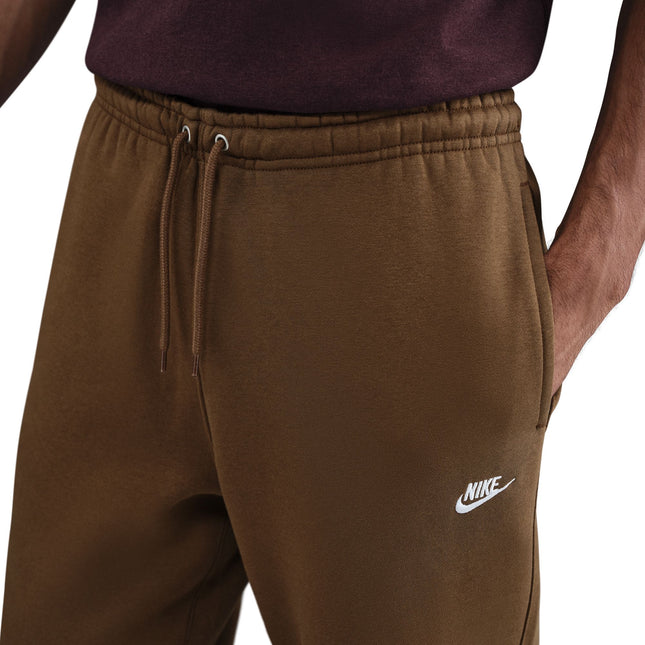 Nike Mens Club Open Hem Sweatpants - Brown