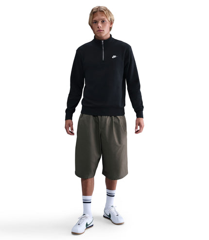 Nike Mens 1/2-Zip Fleece Top - Black