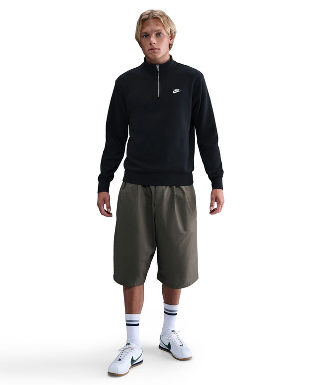 Nike Mens 1/2-Zip Fleece Top - Black