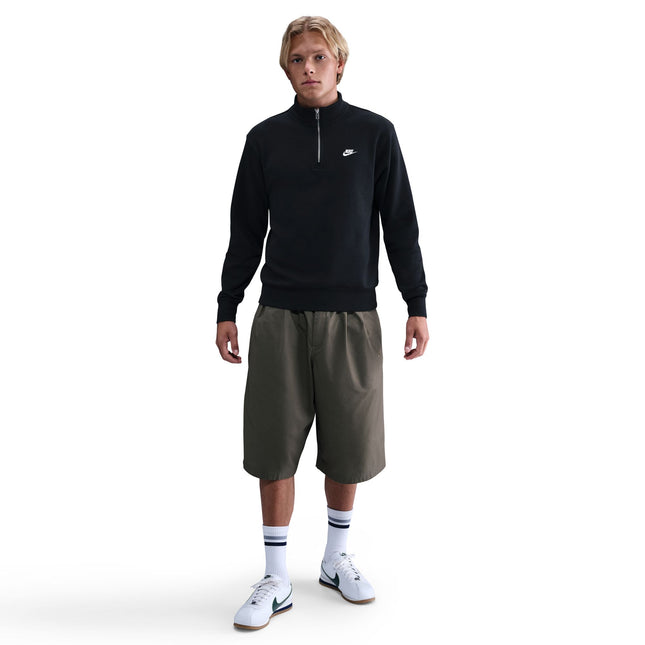 Nike Mens 1/2-Zip Fleece Top - Black