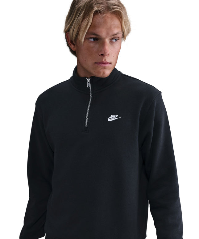 Nike Mens 1/2-Zip Fleece Top - Black
