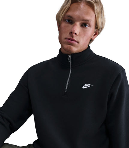 Nike Mens 1/2-Zip Fleece Top - Black