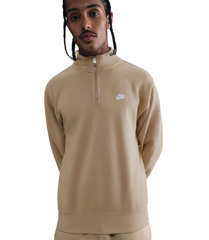 Nike Mens 1/2-Zip Fleece Top - Parachute Beige