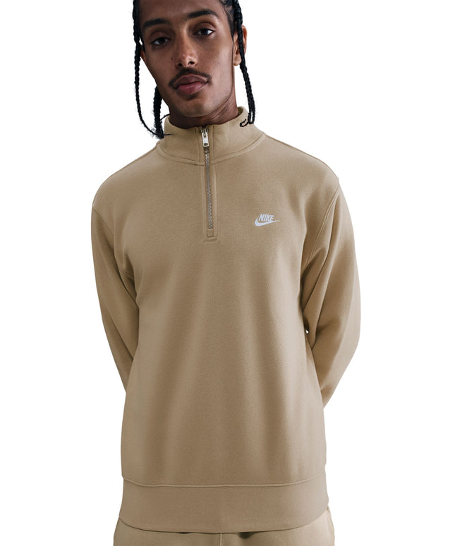 Nike Mens 1/2-Zip Fleece Top - Parachute Beige