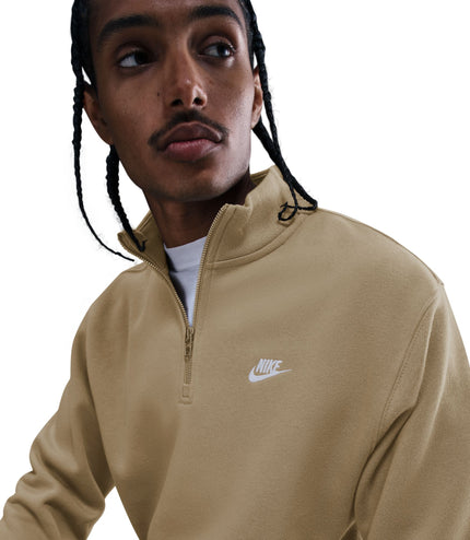 Nike Mens 1/2-Zip Fleece Top - Parachute Beige