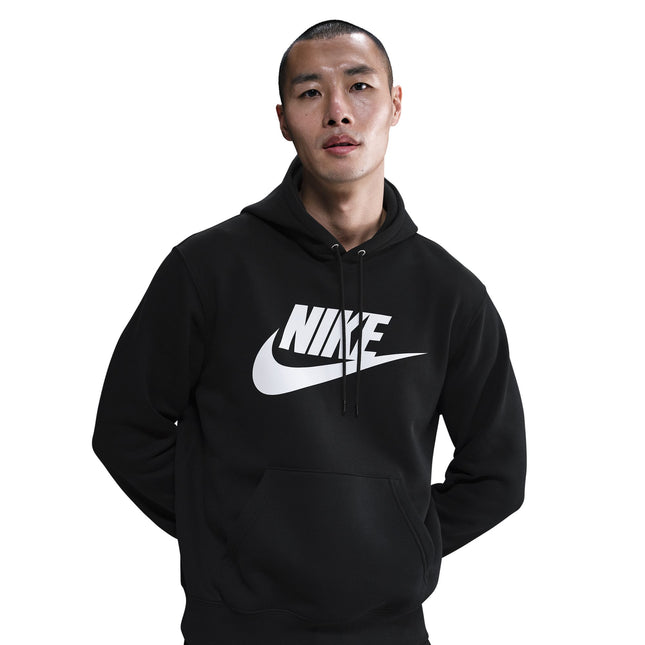 Nike Mens Fleece Pullover Hoodie - Black