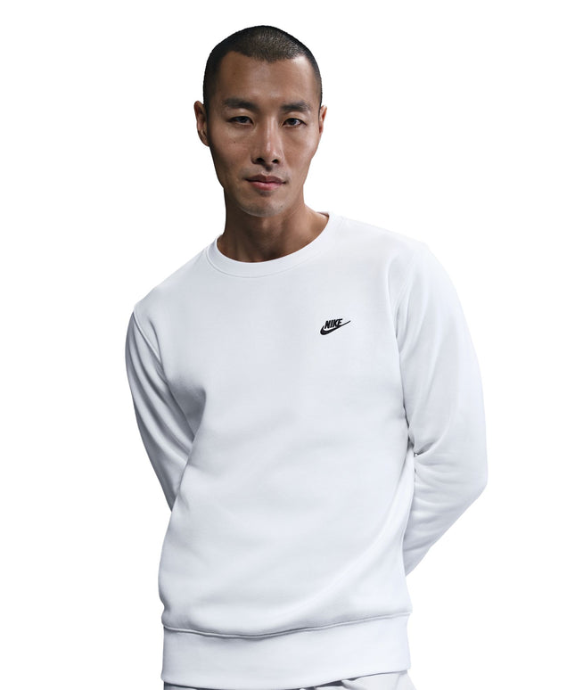 Nike Mens Club Fleece Crewneck - White