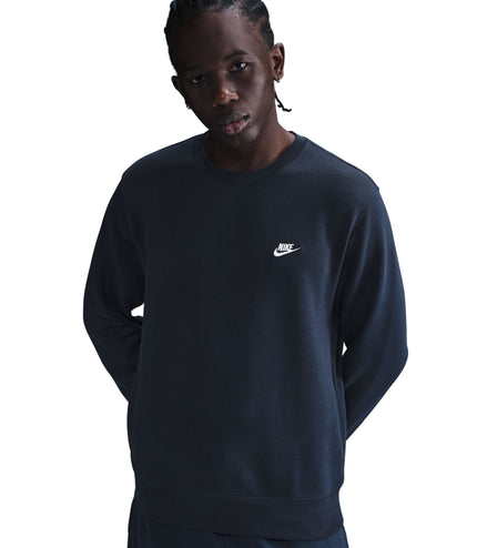Nike Mens Club Fleece Crewneck - Obsidian