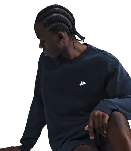 Nike Mens Club Fleece Crewneck - Obsidian
