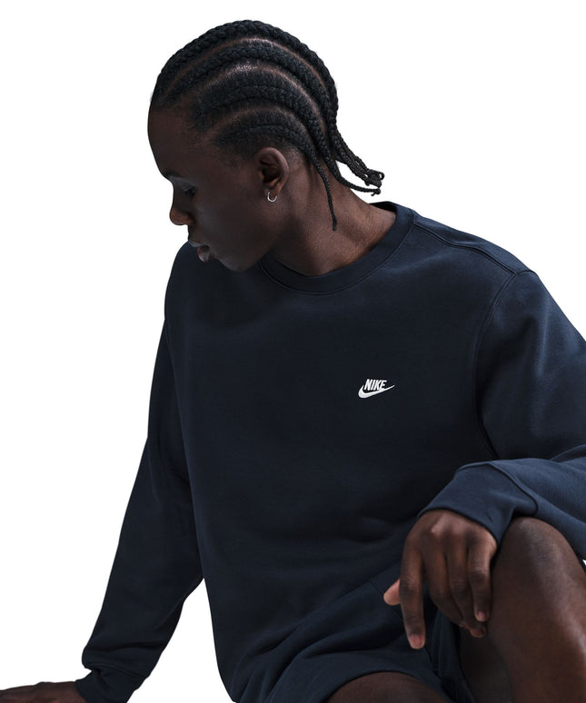 Nike Mens Club Fleece Crewneck - Obsidian