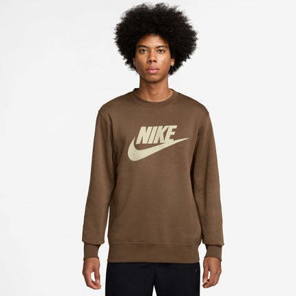 Nike Mens Club Crewneck - Mosswood Brown