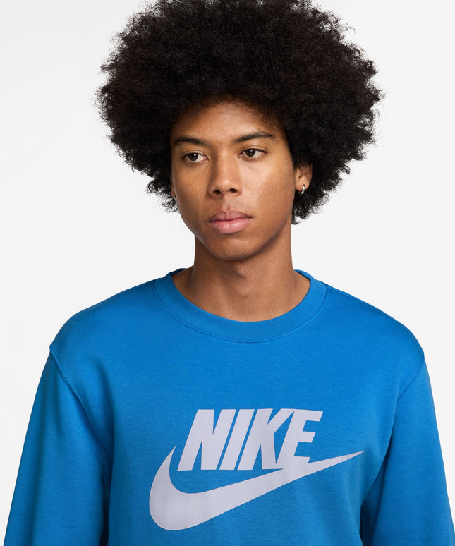 Nike Mens Club Fleece Crewneck - Photo Blue