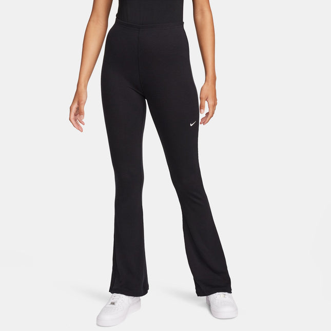 Nike Womens Sportswear Chill Knit Flared Leggings - Black