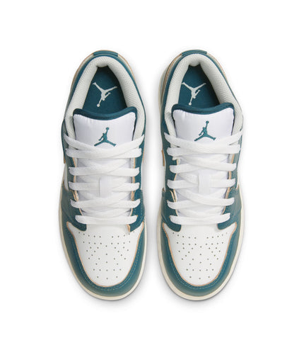 Air Jordan Big Kids 1 Low Se - Oxidized Green/White-Sail