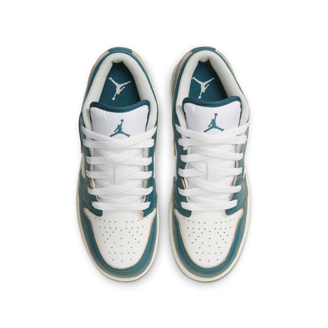 Air Jordan Big Kids 1 Low Se - Oxidized Green/White-Sail