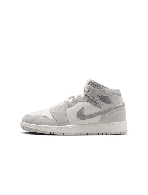 Air Jordan Big Kids 1 Mid SE - Neutral Grey