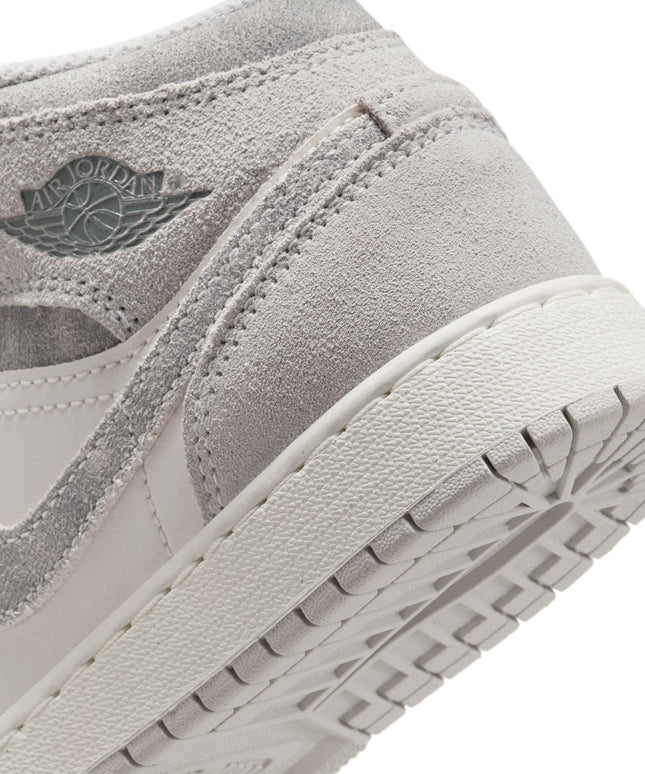Air Jordan Big Kids 1 Mid SE - Neutral Grey