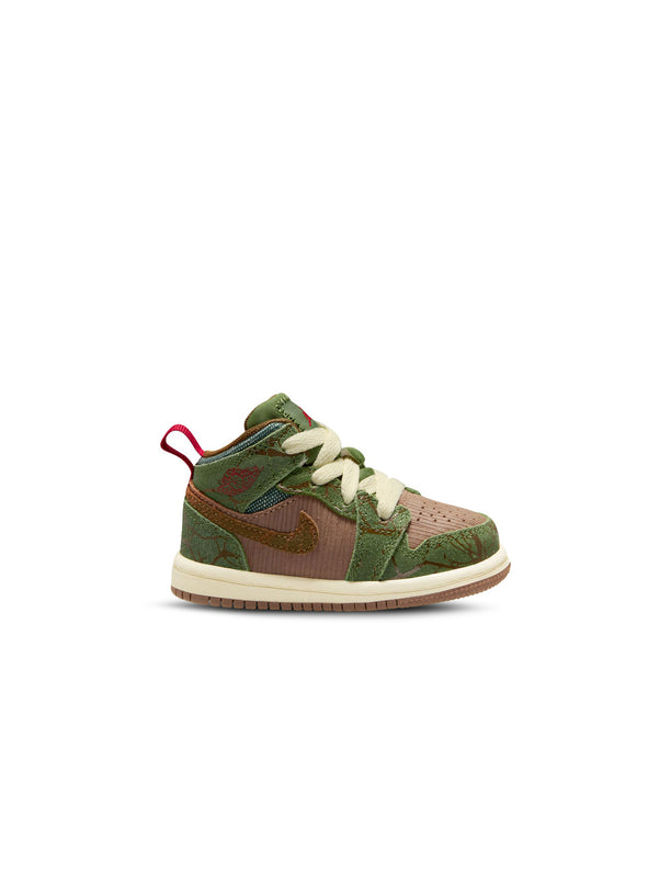 Air Jordan (PS)  1 Mid SS - Archaeo Brown/Light Olive