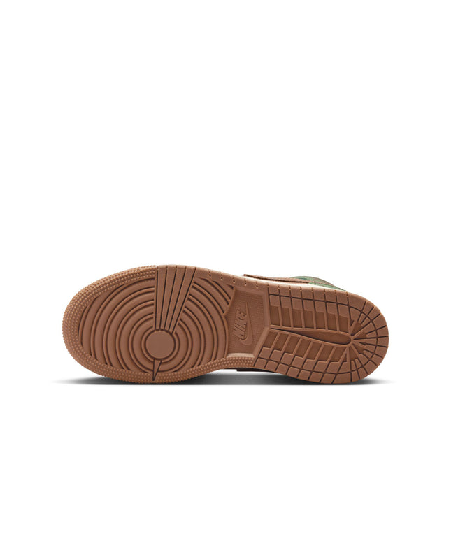 Air Jordan Big Kids 1 Mid SS - Archaeo Brown/Light Olive