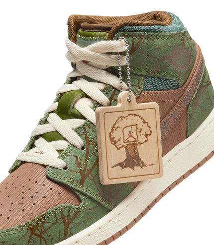 Air Jordan Big Kids 1 Mid SS - Archaeo Brown/Light Olive