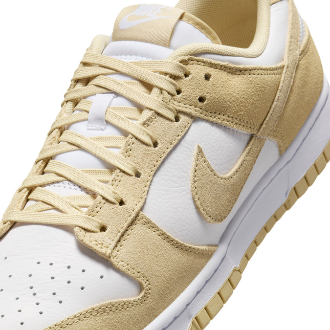 Nike Mens Dunk Low Retro Suede - White/Gold