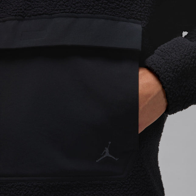 Air Jordan Flight Men's High-Pile Fleece Pullover Hoodie - Black