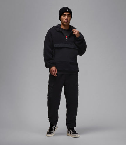 Air Jordan Flight Men's High-Pile Fleece Pullover Hoodie - Black