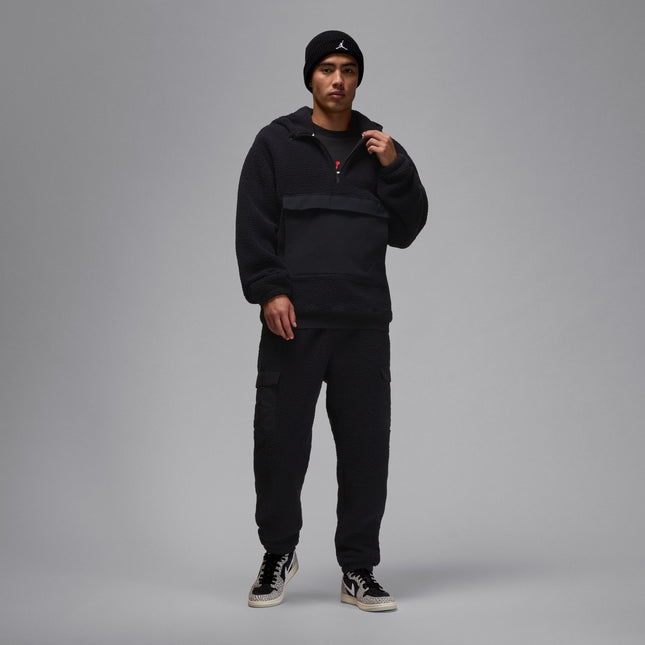 Air Jordan Flight Men's High-Pile Fleece Pullover Hoodie - Black