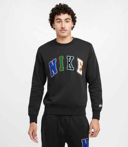 Nike Mens Club Crewneck - Black/White