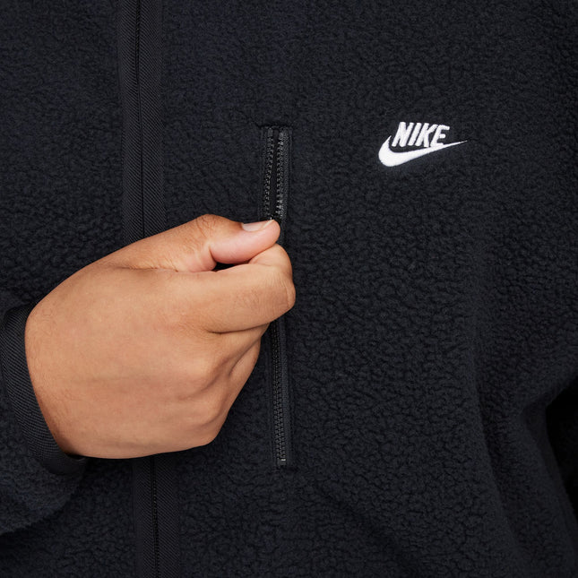 Nike Mens Sportswear Club Fleece Jacket - Black/White