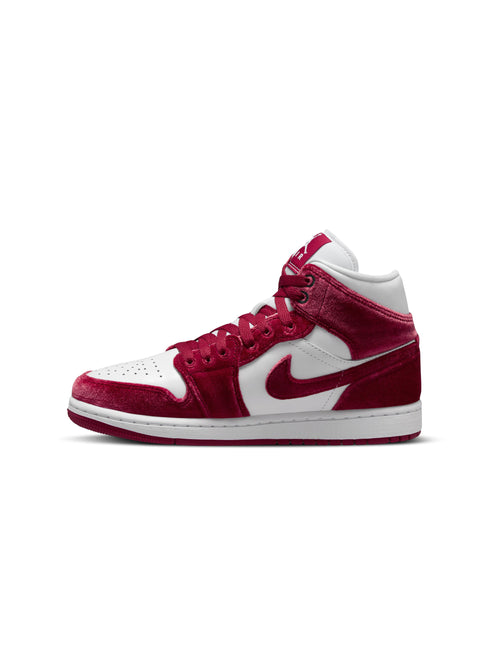 Air Jordan Womens 1 Mid SE - White/Team Red