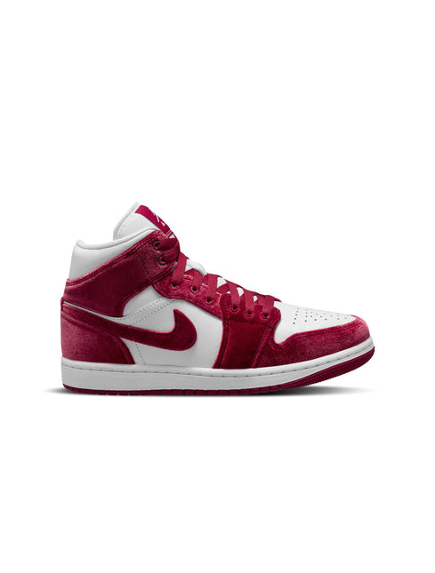 Air Jordan Womens 1 Mid SE - White/Team Red