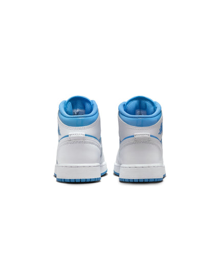 Air Jordan Big Kids 1 Mid - White/Legend Blue