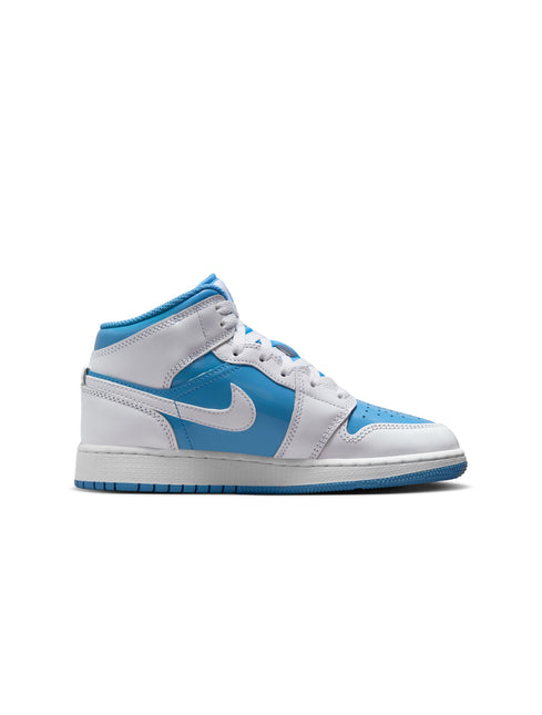 Air Jordan Big Kids 1 Mid - White/Legend Blue