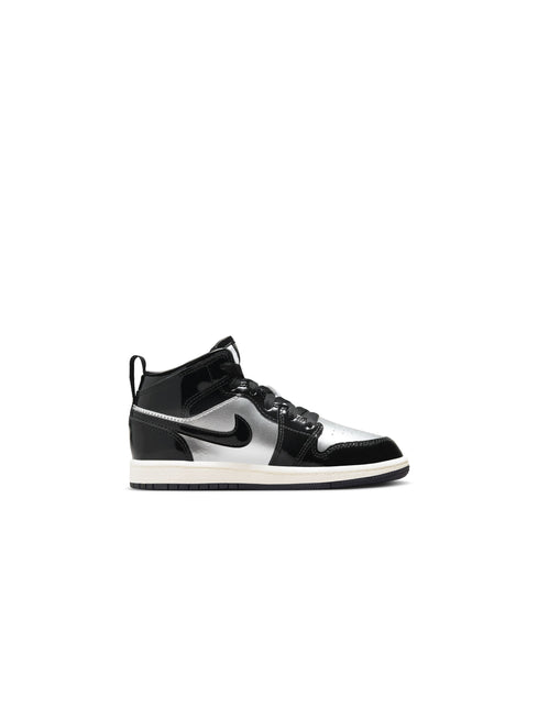 Air Jordan (PS) 1 Mid - Black/Metallic Silver