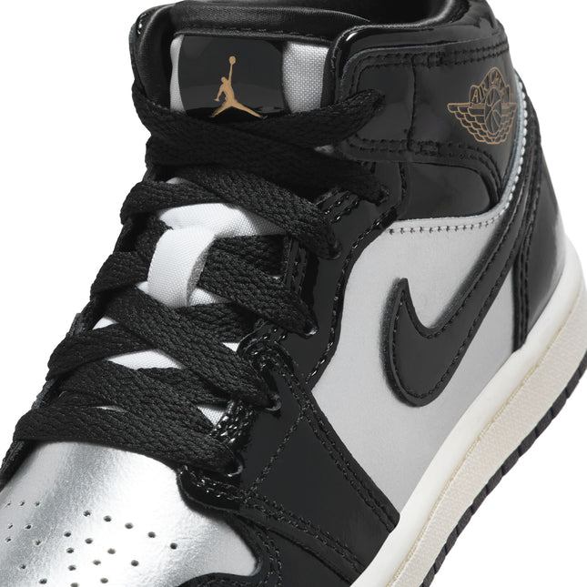 Air Jordan (PS) 1 Mid - Black/Metallic Silver