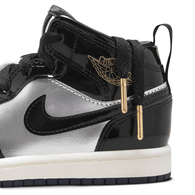 Air Jordan (PS) 1 Mid - Black/Metallic Silver